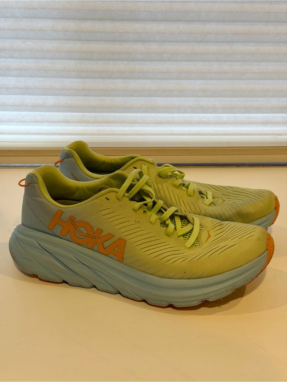 Hoka One One Rincon 3 Women’s Yellow Running Shoes Sneakers Size 10B